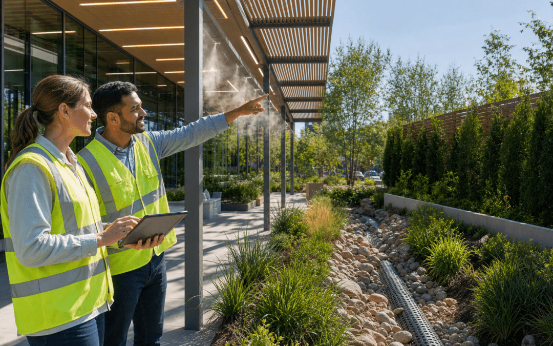 Engineering Calm: Microclimates, Acoustics, Lighting, and Drainage for